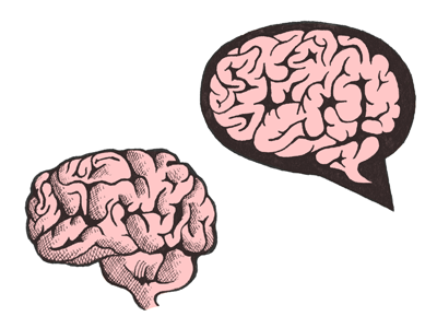 Brain² brain drawing illustration ink pen pink
