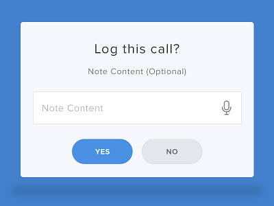 Call Log Notes UI alert call log ios iphone notes popup