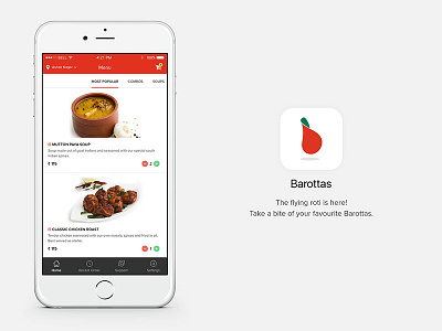 Barottas food ordering app app food icon mobile ui ux