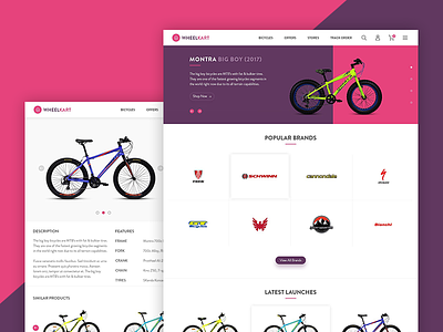 Wheelkart E-Commerce Website bicycle ecommerce shop ui ux web