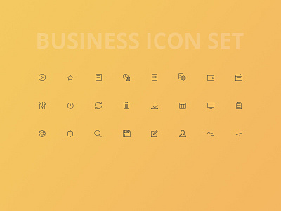 Business Line Icons