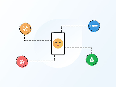 Illustrations for a chat app chat icons illustrations ui ux