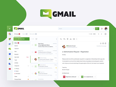 Revamp of Gmail gmail inbox mail message ui ux web