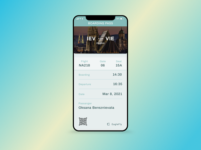 Daily UI/ Boarding pass - # 024