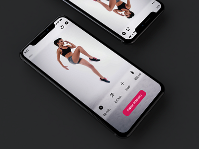 Workout Tracker - # 041 app button design distance figma mobile run running time training ui water web