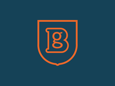 Personal Identity Logo b ben bg blue brand crest g identity logo logo design personal shield