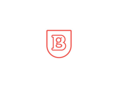 personal logo update b crest g identity logo red shield