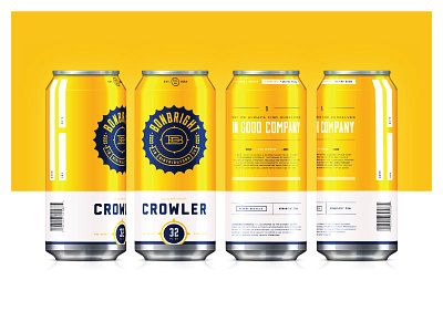 Bonbright Crowler beer brewery can crowler label