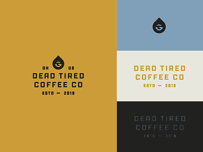 Dead Tired Coffee coffee dead drop eye ghost gold identity logo tired
