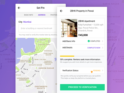 Add Property Flow address app housing map mobile property ui upload