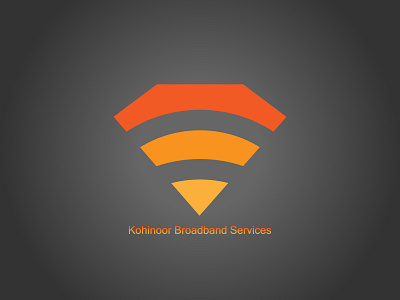 Kohinoor Broadband Services art branding design flat icon illustration illustrator logo minimal vector