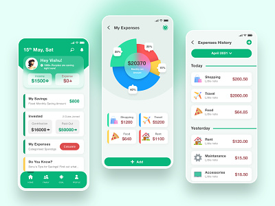 Expenses Manager App UI design