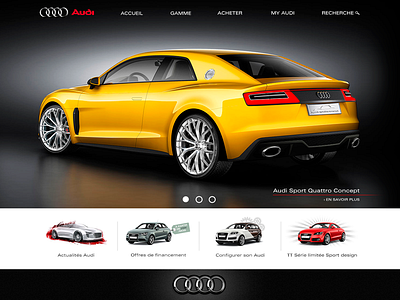 Audi Site Redesign audi car redesign