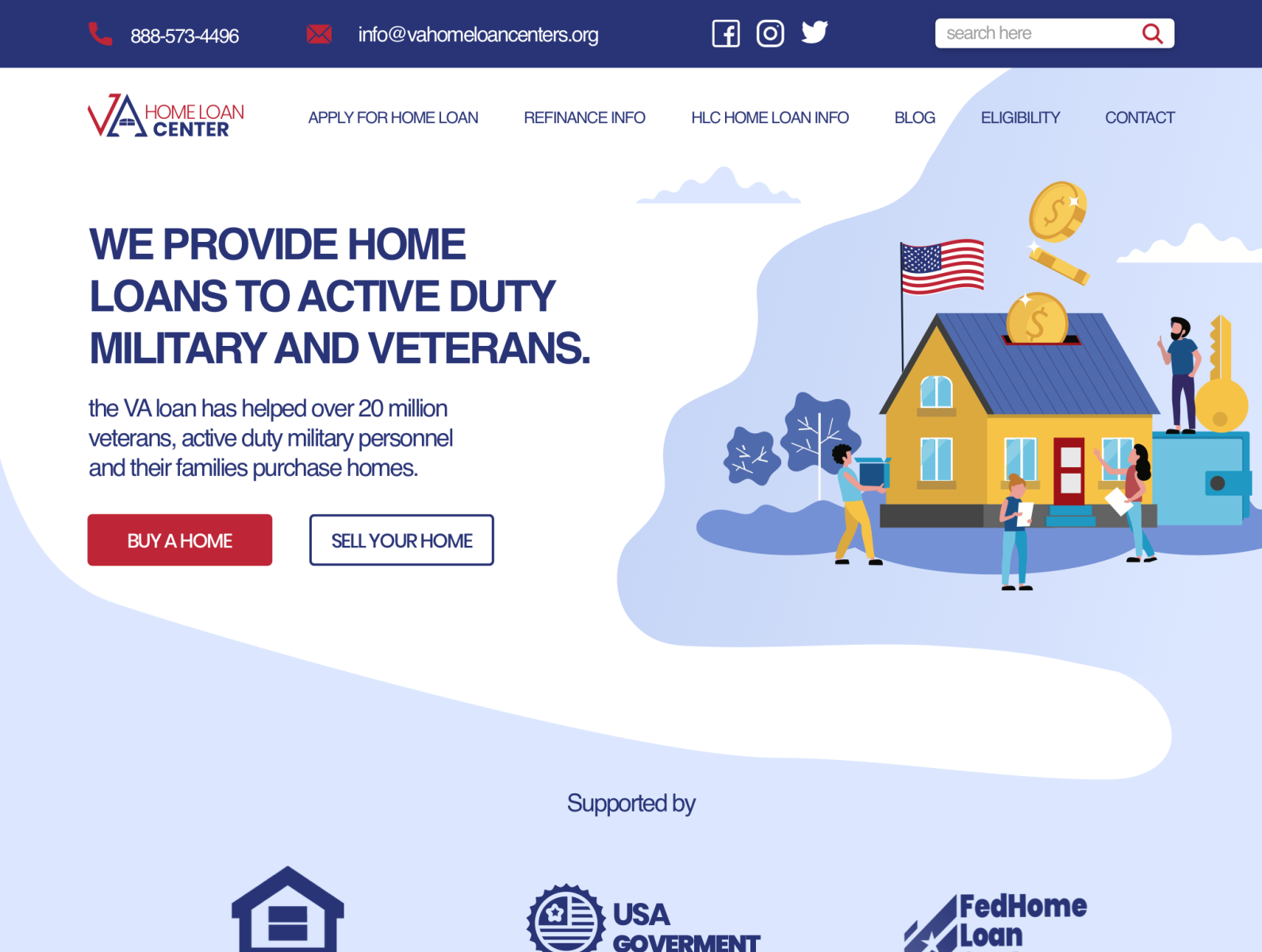 VA Home Loan Center by Nagy Balint on Dribbble