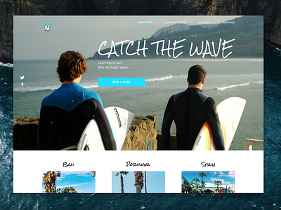 Landing Page Learning to surf