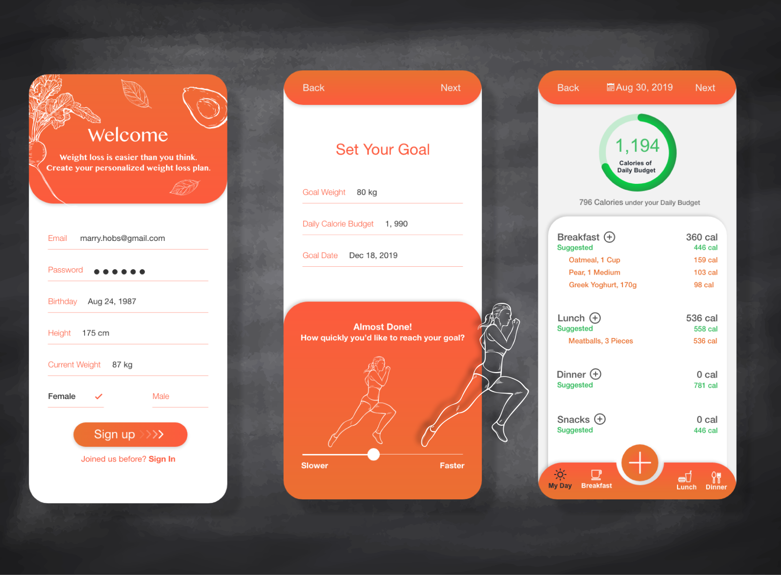 Food Tracker by Gabriela Radeva on Dribbble