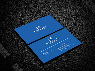 Clean Business Card blue business card business card clean business card clean business card design creative business card minimalist business card modern business card professional business card simple business card