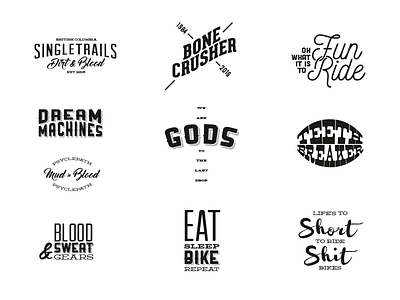 Biking Shirt Typography design illustration lettering retro shirt sign signage type typography vintage