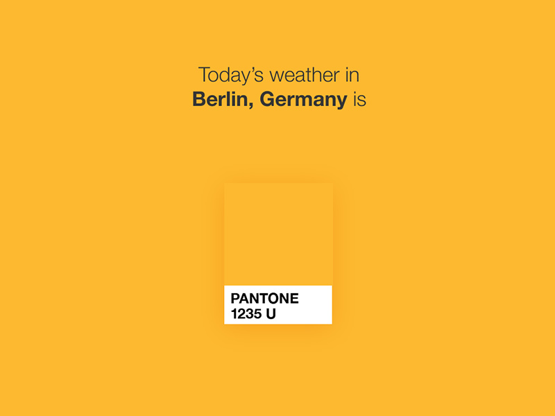 Pantone Weather By Maniel On Dribbble