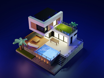 house 3d 3d blender blender design house