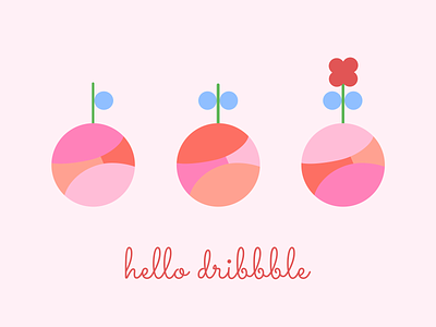 Hello Dribbble! 2d figma first shot flat hello dribbble hello world illustration