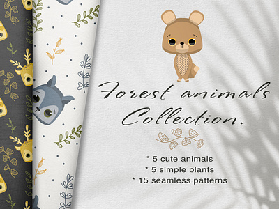 Forest animals collection.