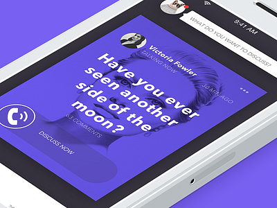 Wisdom App app feed flat interface mobile social ui ux