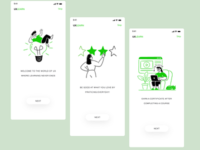 uxlearn Onboarding adobe xd design illustration