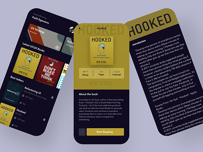 Book App adobe xd design figma ui