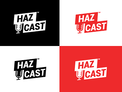 HAZCAST brand branding logo logo design mark podcast podcast cover type word wordmark wordmark logo