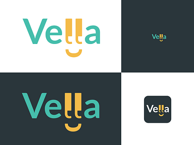 Vella app app design application brand brand identity branding icon language learning lettermark logo logo design mark type word wordmark words