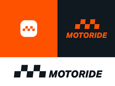 MOTORIDE - Logo Design app bold brand identity branding concept dynamic icon letter m logo logo design motorsport racing racing car speed sports