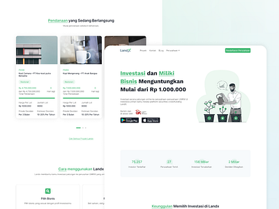 Redesign landing page Landx