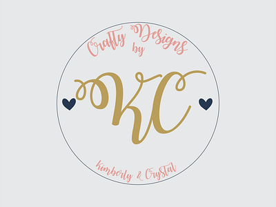 KC Crafty Designs Logo branding graphic design logo vector