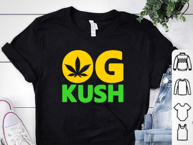 OG KUSH T-shirt 420 tshirt design designs logo marijuana logo marijuana t shirt merch by amazon merch by amazon shirts pod tshirt shirt tee tees tshirt tshirt art tshirt designer tshirtdesign tshirts weed logo weed tshirt