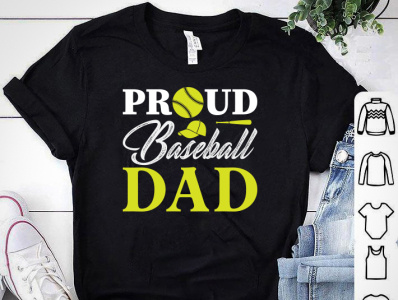 PROUD BASEBALL DAD T-SHIRT