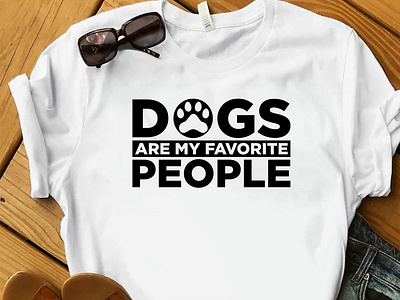 DOGS ARE MY FAVORITE PEOPLE T-SHIRT