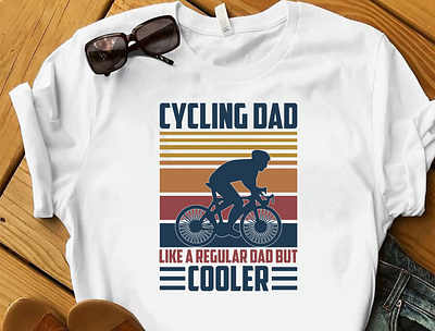 CYCLING DAD LIKE A REGULAR DAD BUT COOLER T-SHIRT cycling cycling dad tshirt cyclists dady tshirt design designer designs father t shirt fathers day tshirt merch by amazon merch design shirt tees tshirt tshirt art tshirt design tshirt designer tshirt graphics tshirtdesign tshirts