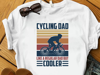 CYCLING DAD LIKE A REGULAR DAD BUT COOLER T-SHIRT