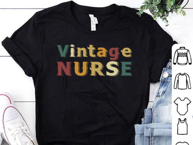 VINTAGE NURSE T-SHIRT DESIGN