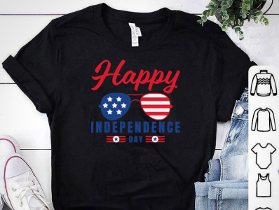 HAPPY INDEPENDENCE DAY 4TH JULY USA AMERICA US T-SHIRT DESIGN by Minhaj ...