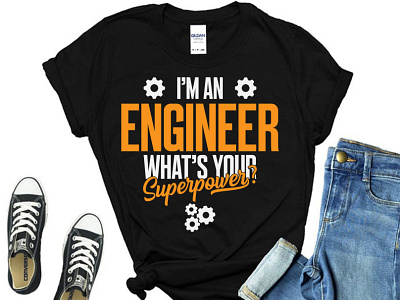Engineer Custom T-Shirt Design print on demand