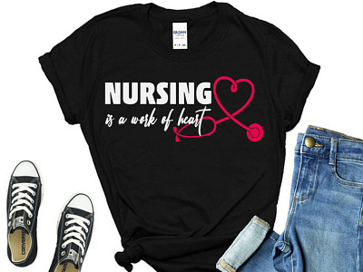 Nursing T-Shirt Design custom graphic t shirt design