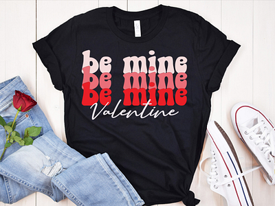 Be Mine Happy Valentine's Day T-Shirt Design amazon merch print on demand