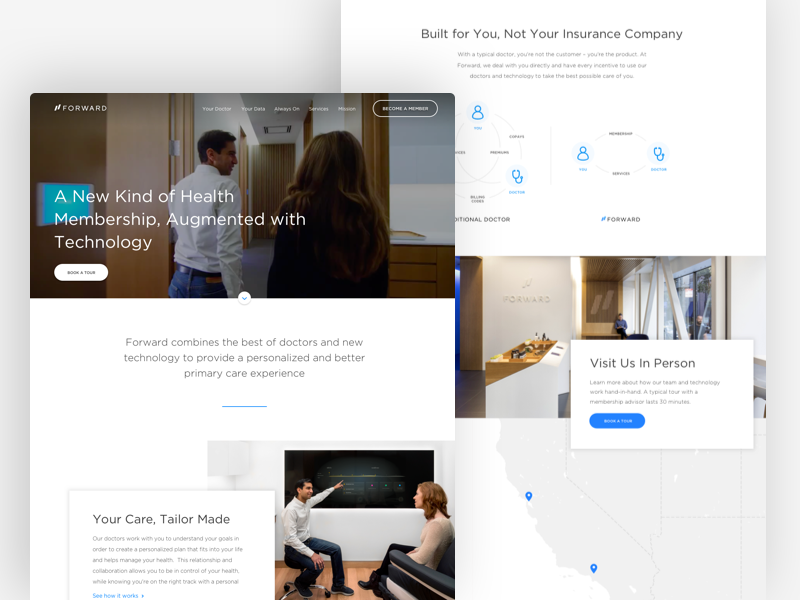 Forward ux ui landing page web design website