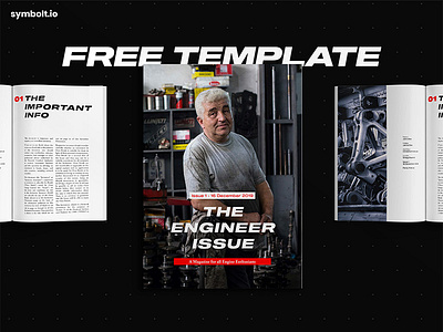 Free InDesign Template - The Engineer Issue adobe indesign booklet catalog editorial free freebie freebies freebies indd layout magazine template