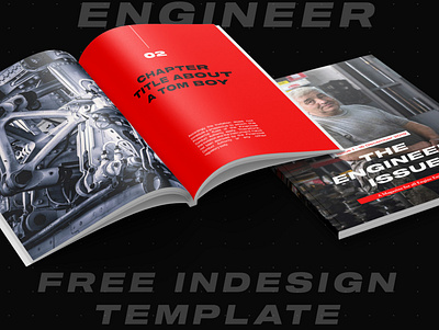 Free InDesign Template - The Engineer Issue adobe indesign booklet catalog editorial free freebie freebies layout magazine template