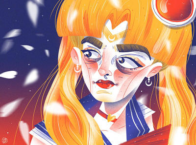 Sailor Moon Redraw Challenge anime character digitalart girl gang illustration sailormoon sailormoonredraw