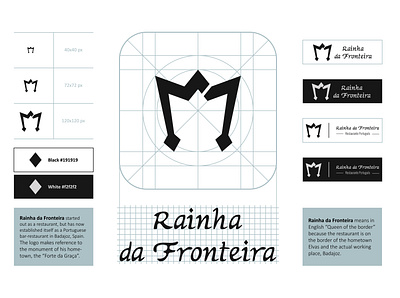 Restaurant - Rainha da Fronteira design graphic logo restaurant visual identity design