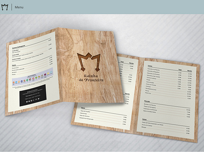 Rainha da Fronteira Menu branding design graphic design logo menu restaurant vector visual identity design